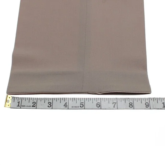 Meyer NWT Dress Pants Size 33 Stocky (52 US) Bonn in Solid Beige Wool Blend